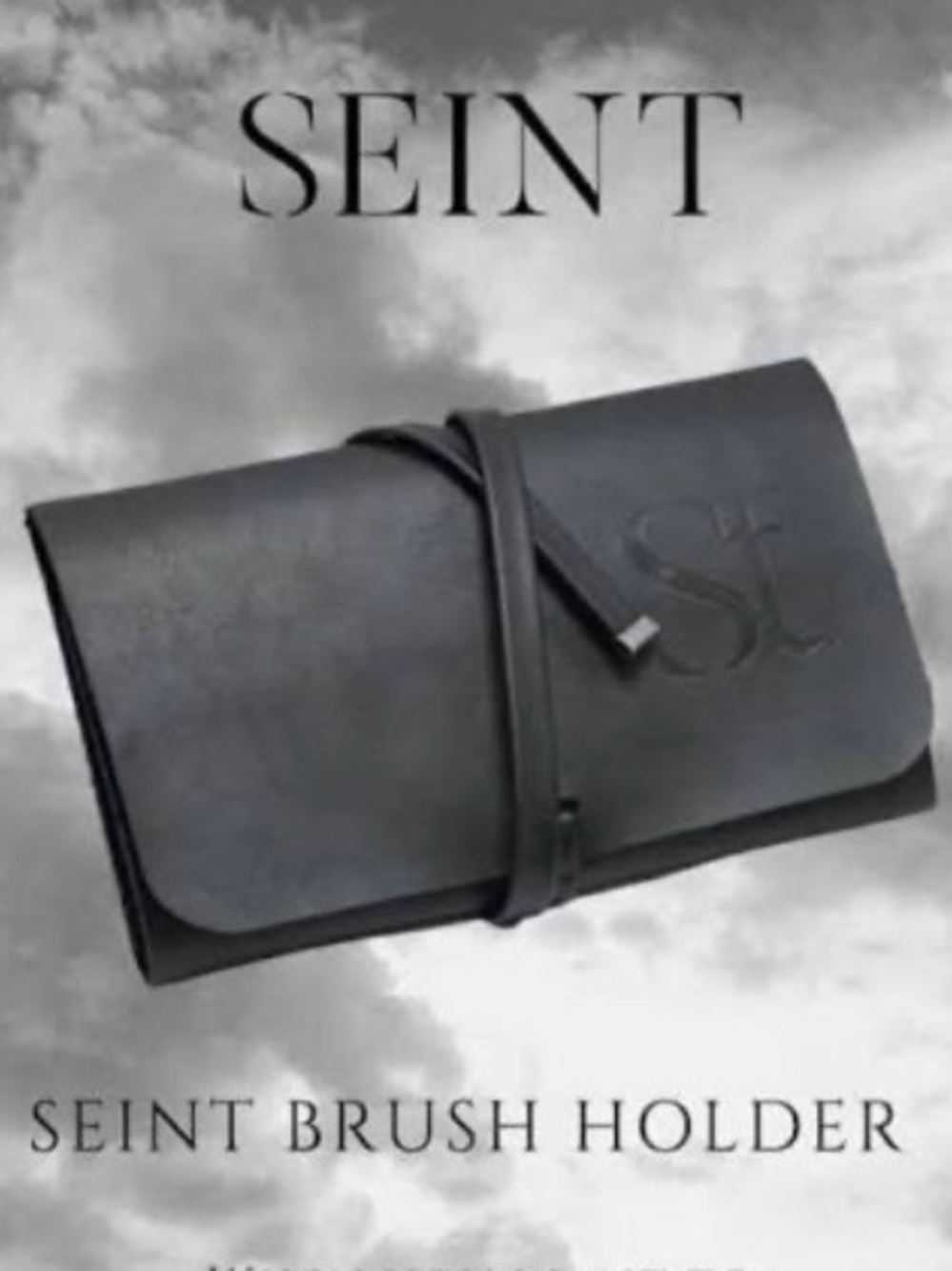 SEINT Black Leather Brush Holder